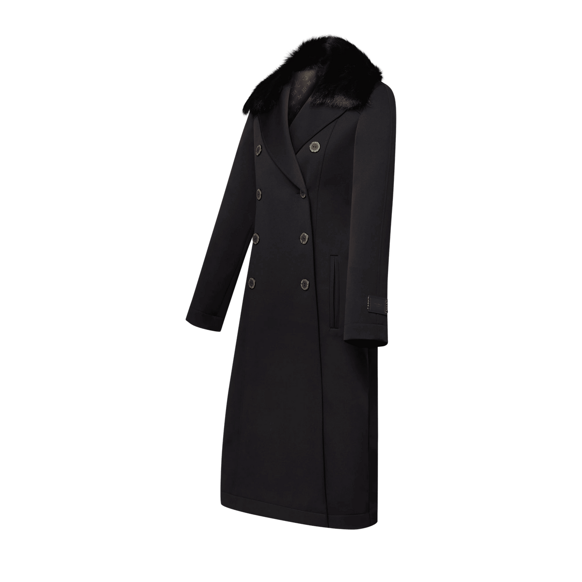 Women's Removable Collar Rustic Button Coat