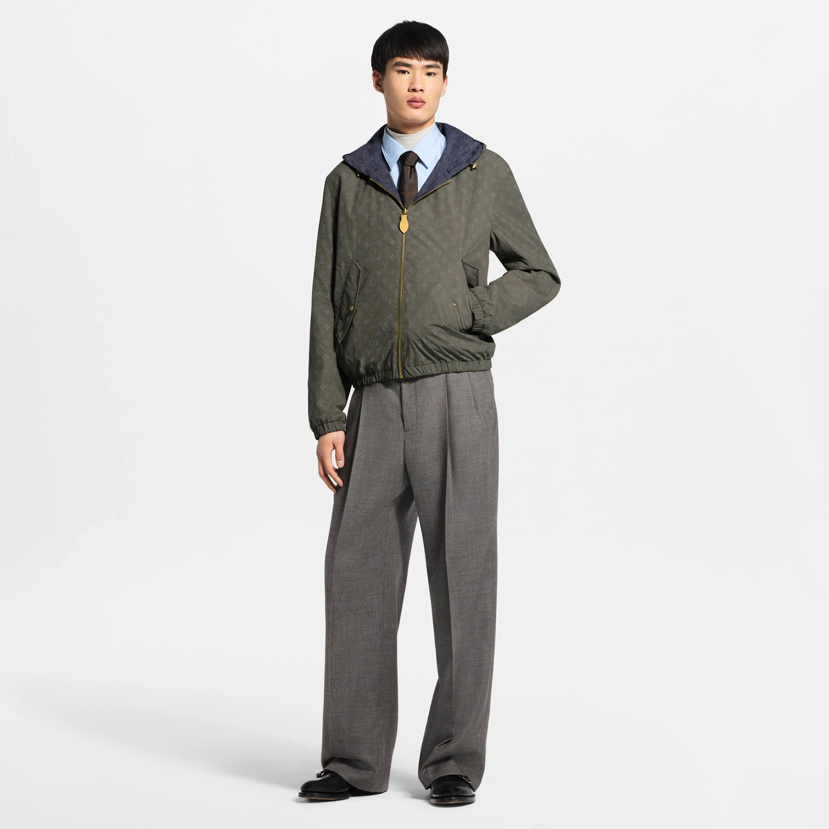 Men's Reversible Monogram Reflective Windbreaker