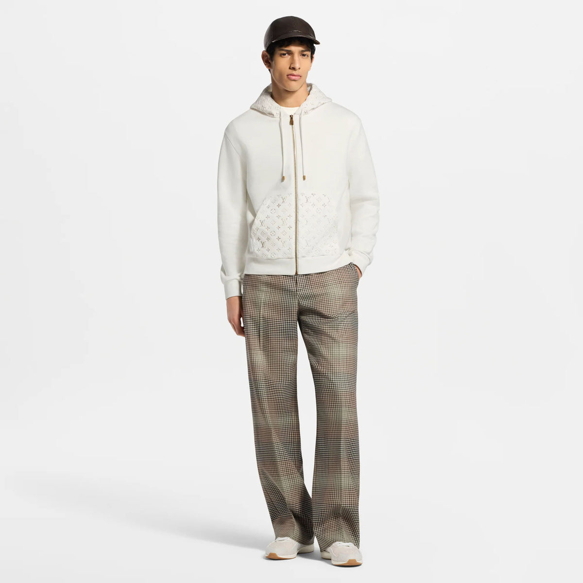 Men's Reflective Zippered Cotton Hoodie