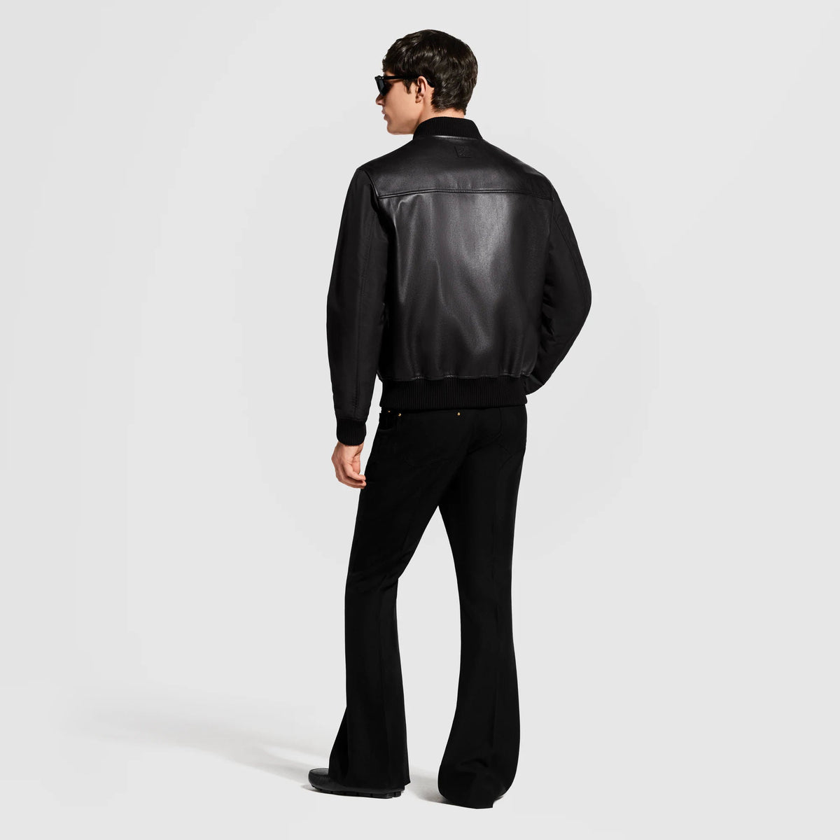 Men's Reversible Leather Nylon Jacket