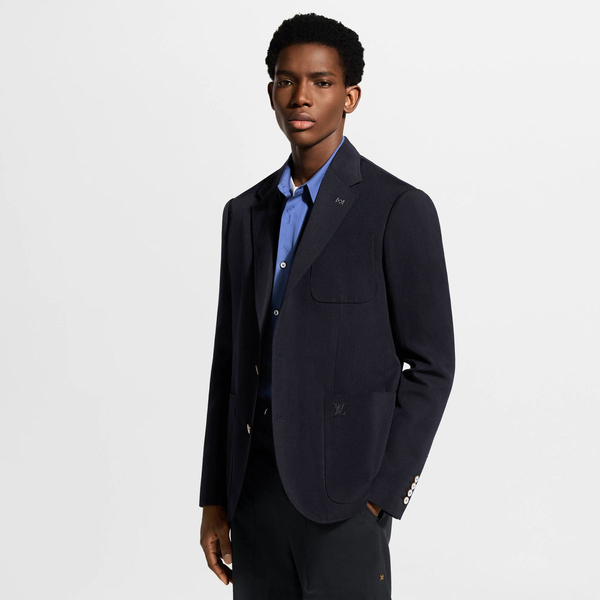 Men's Relaxed Wool-Linen Single-Breasted Jacket