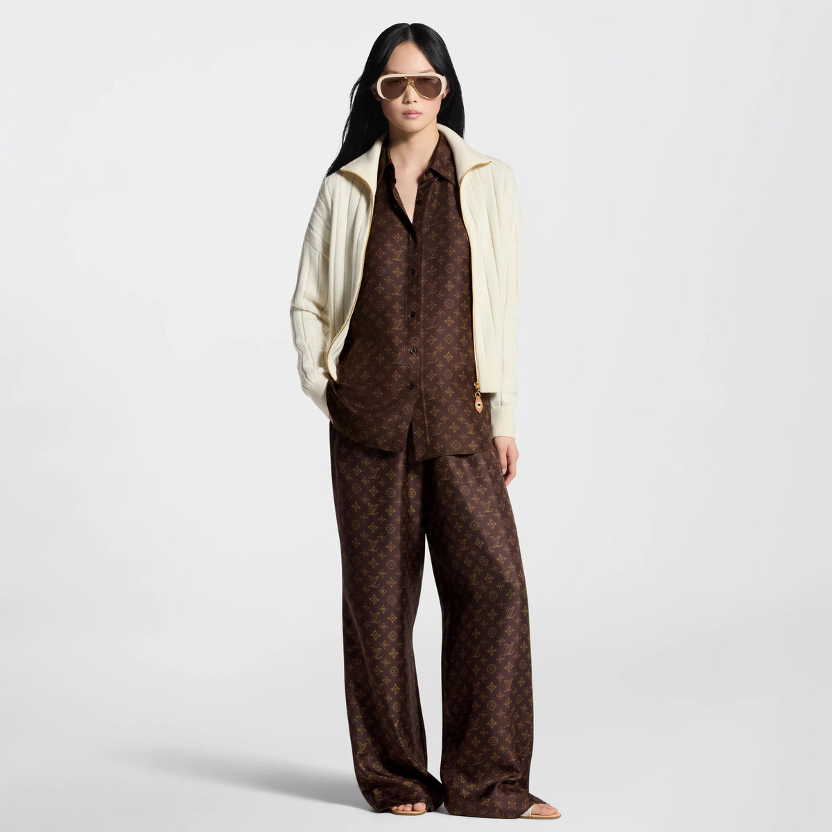 Women's Ribbed-Knit Zip-Up Cardigan
