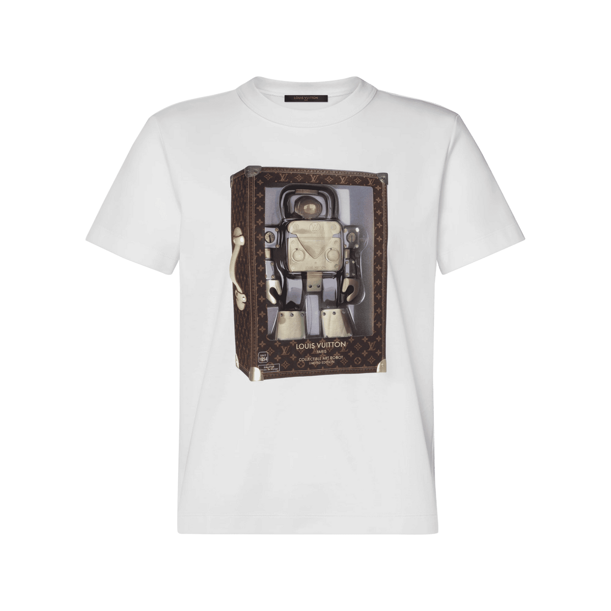 Women's Robot Print Cotton T-Shirt