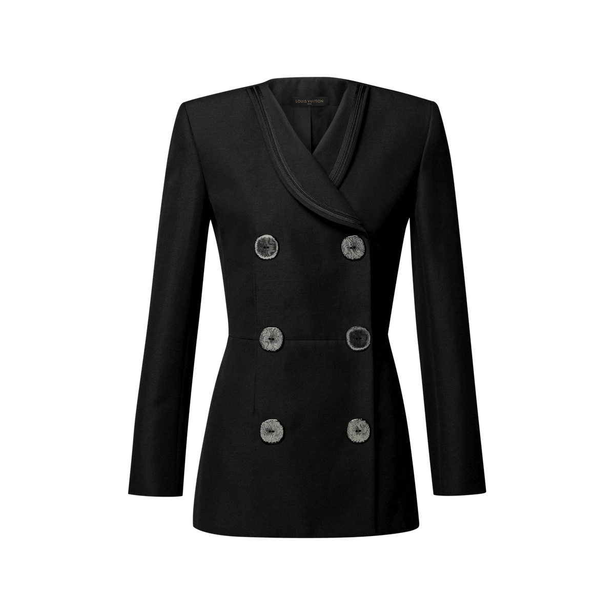 Women's Rustic Button Double-Breasted Blazer