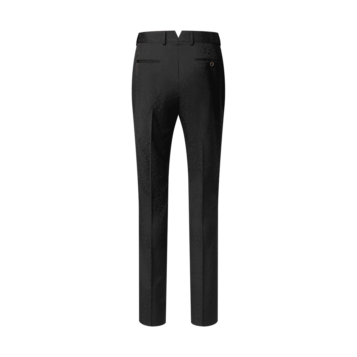 Men's Satin Jacquard Wool Cigarette Pants