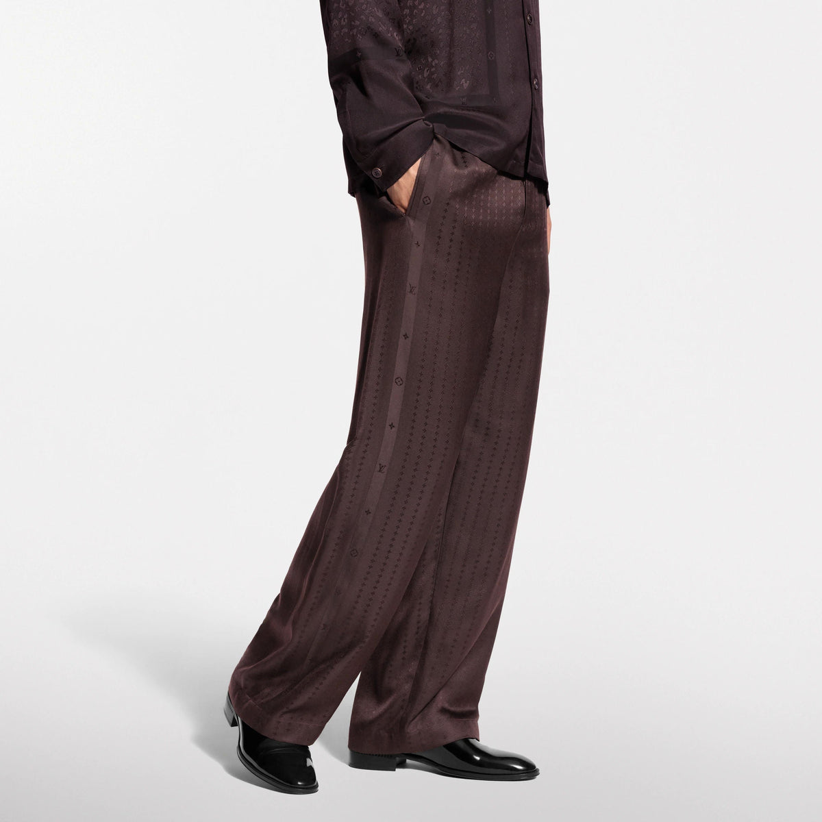 Men's Scarf Silk-Blend Pajama Pants