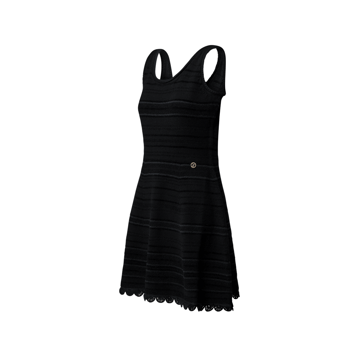 Women's Striped Knit Scoop Back Dress