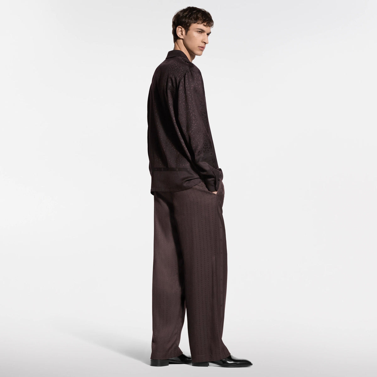 Men's Scarf Silk-Blend Pajama Pants