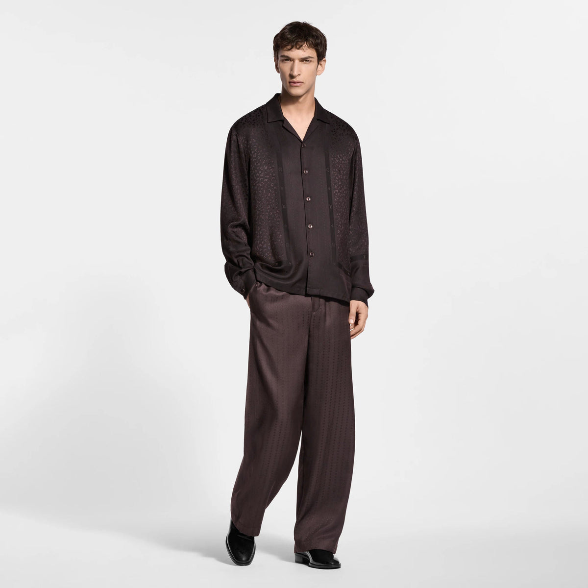 Men's Scarf Silk-Blend Pajama Pants