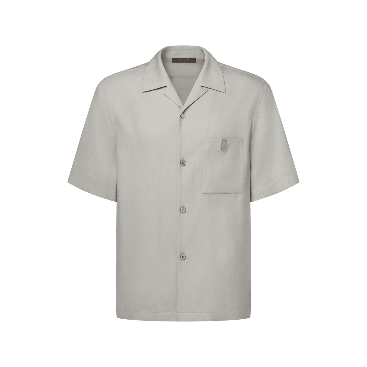 Men's Silk Cotton and Cashmere-Blend Open Collar Shirt