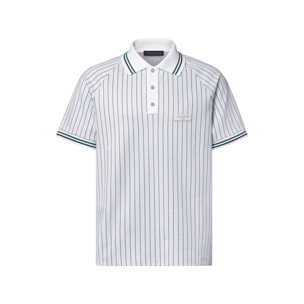 Men's Striped Jacquard Short-Sleeved Tennis Polo Shirt
