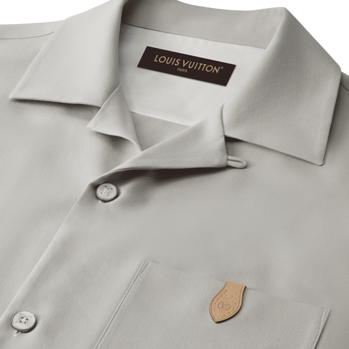 Men's Silk Cotton and Cashmere-Blend Open Collar Shirt