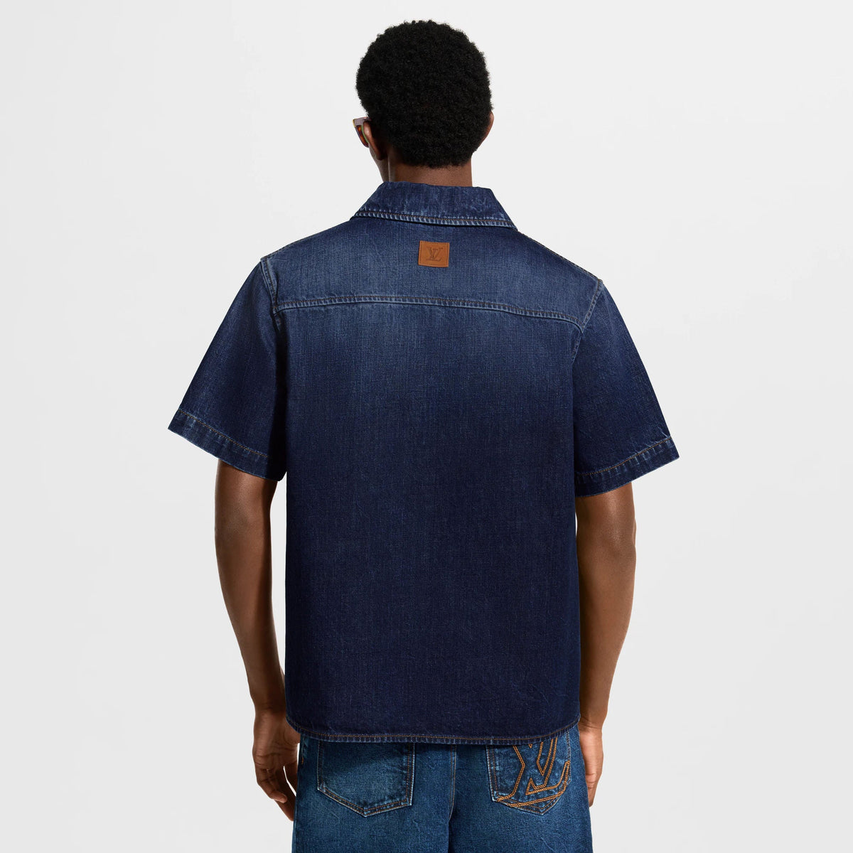 Men's Short-Sleeved Denim Shirt