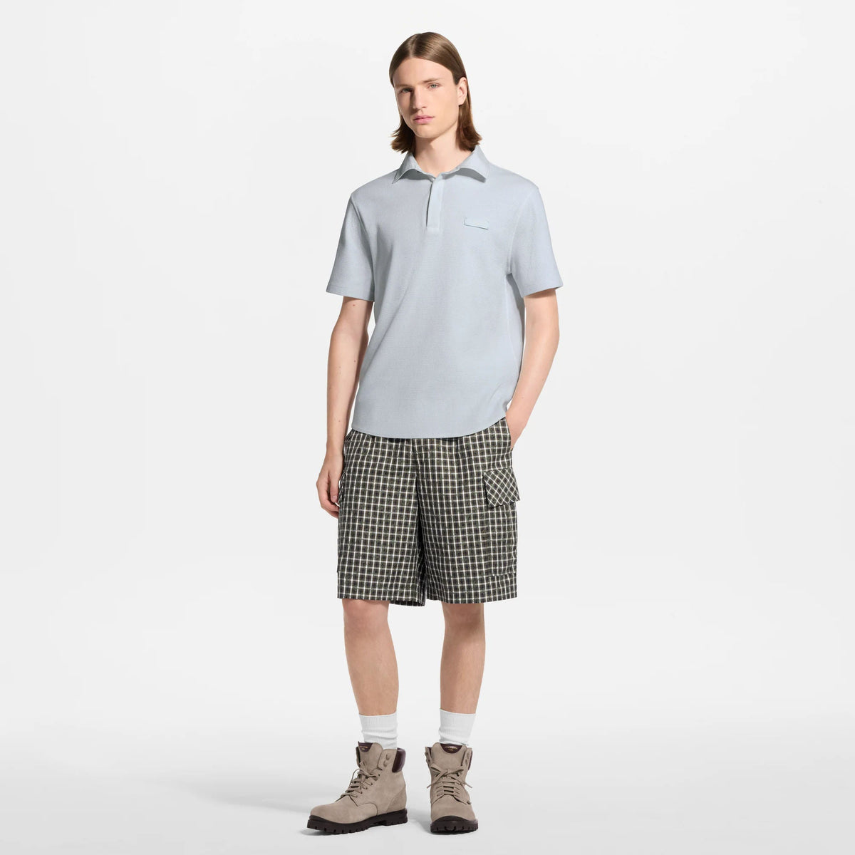 Men's Signature Short-Sleeved Waffle Polo Shirt