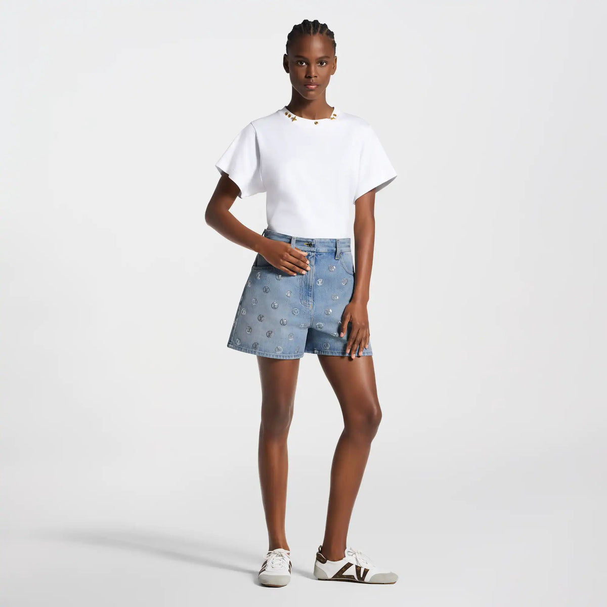 Women's Signature Sequin Denim Shorts
