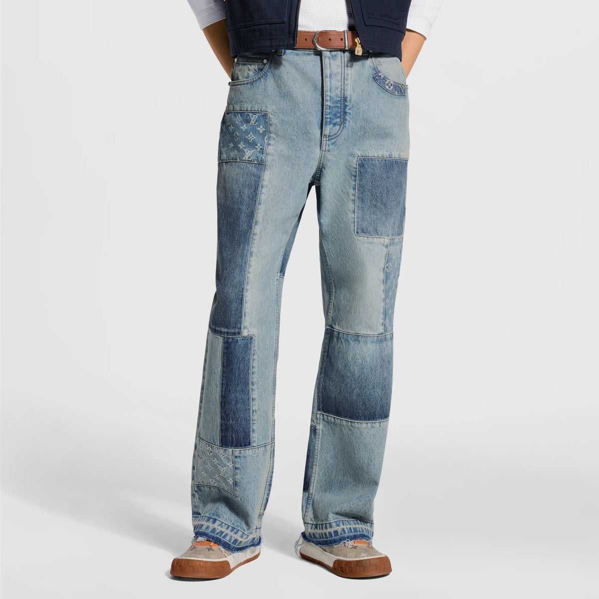 Men's Signature Patchwork Denim Pants