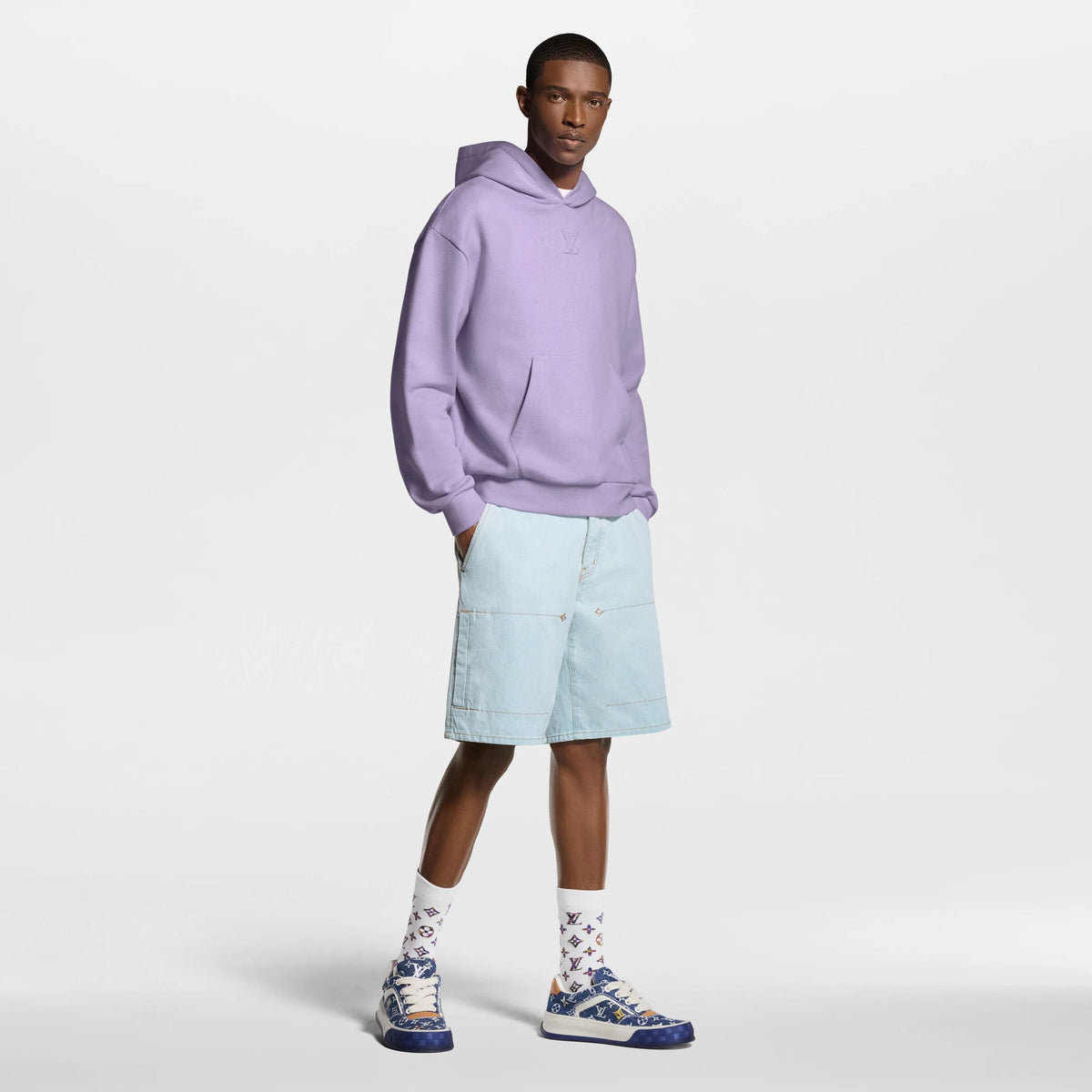 Men's Signature Embroidered Denim Workwear Shorts
