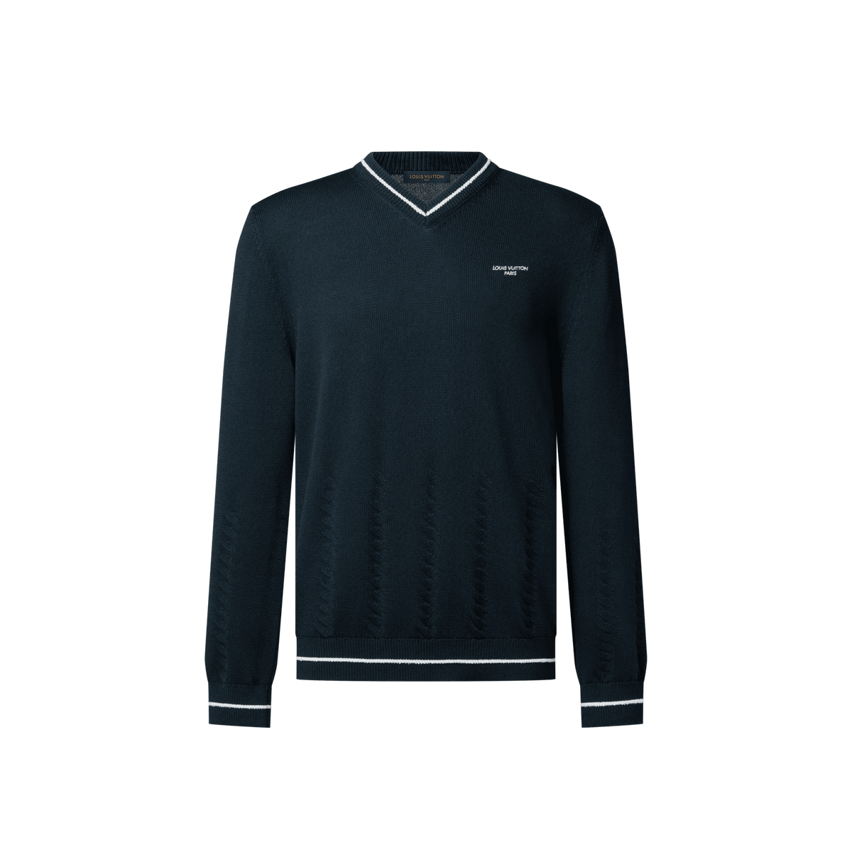 Men's Silk Blend Cable V-Neck Pullover