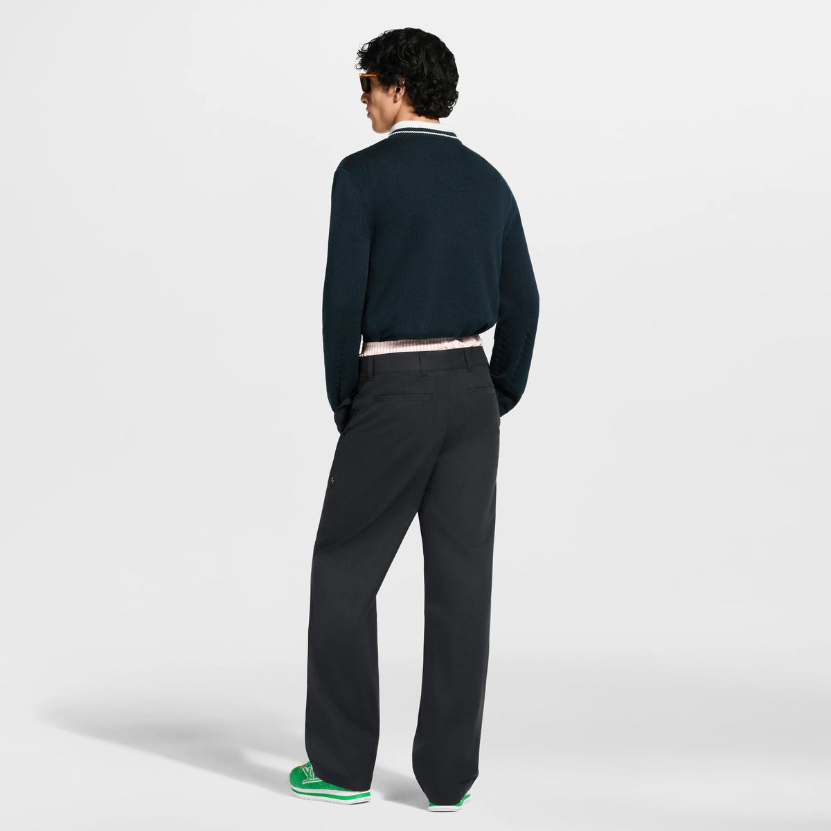 Men's Silk Blend Cable V-Neck Pullover