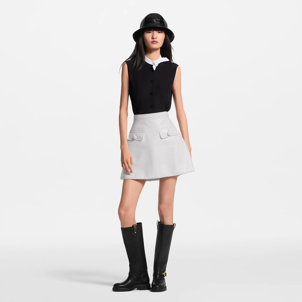 Women's Sleeveless Bowtie Shirt