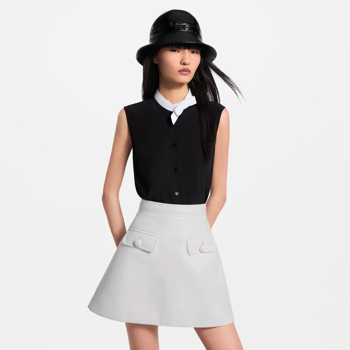 Women's Sleeveless Bowtie Shirt