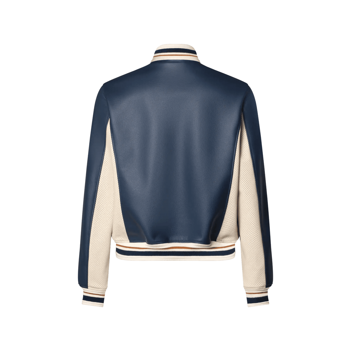 Men's Sporty Leather Track Top