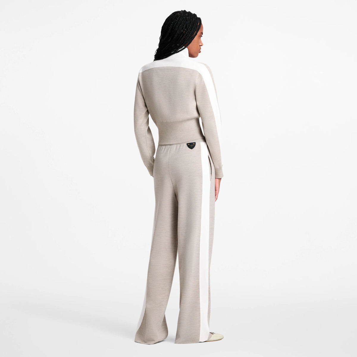 Women's Stripe Accent Wide-Leg Jogging Pants