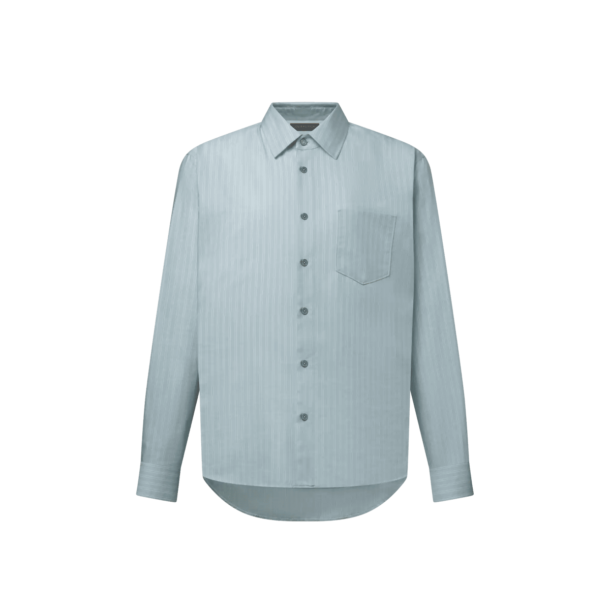 Men's Striped Long-Sleeved Silk-Blend Shirt