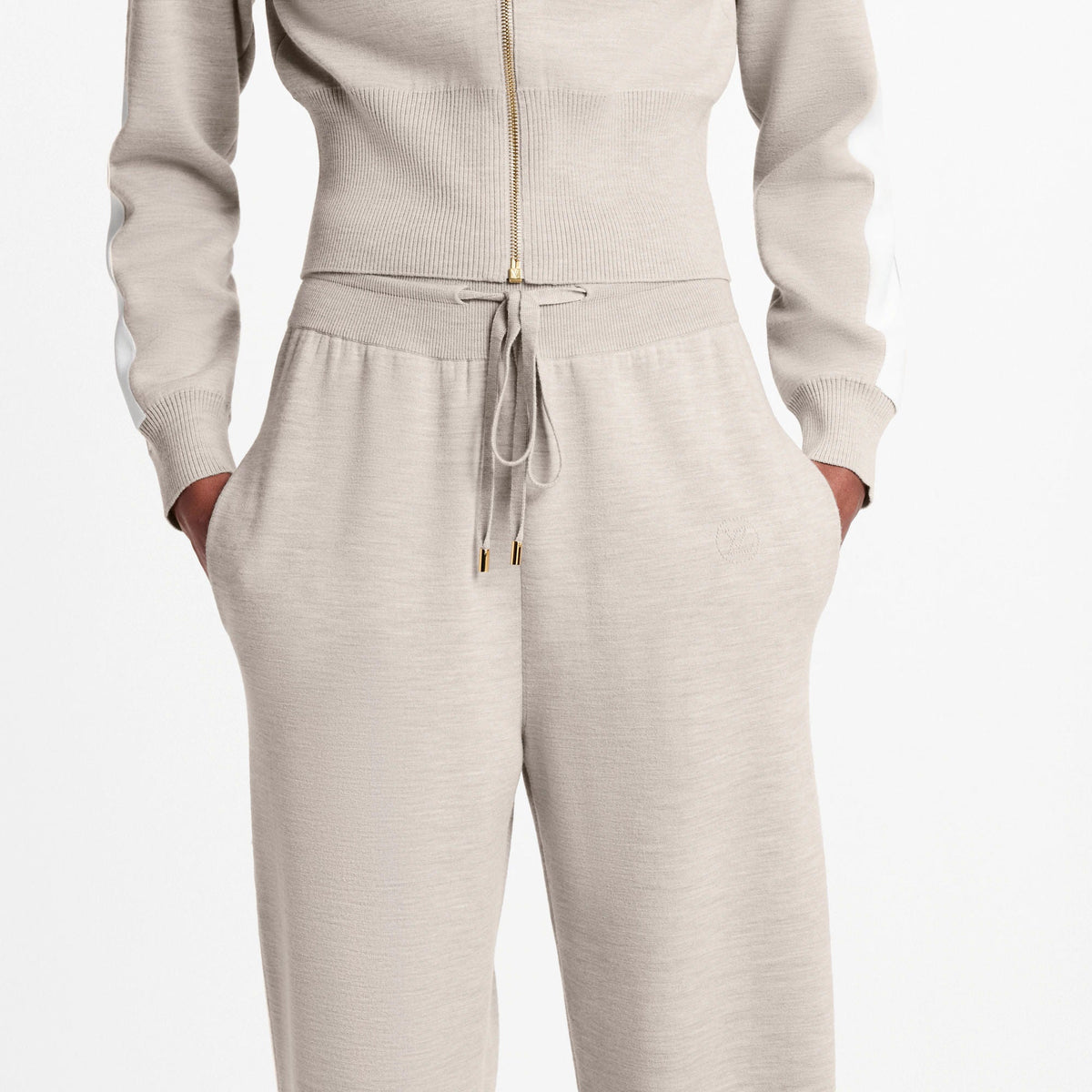 Women's Stripe Accent Wide-Leg Jogging Pants