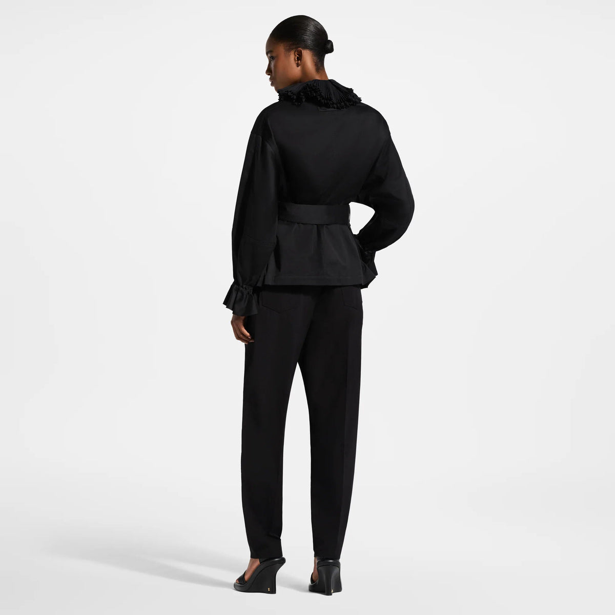 Women's Tailored Pleat Cotton Poplin Pants