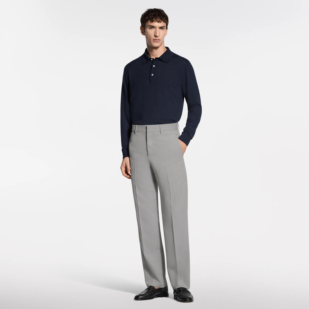 Men's Tailored Silk-Blend Pants