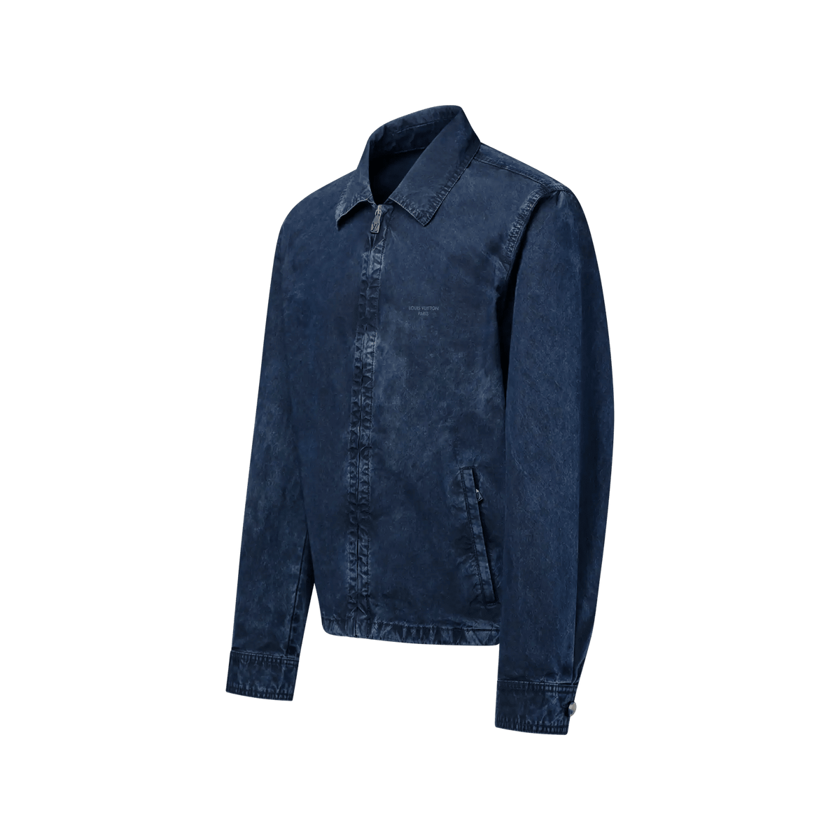 Men's Technical Zippered Indigo Jacket