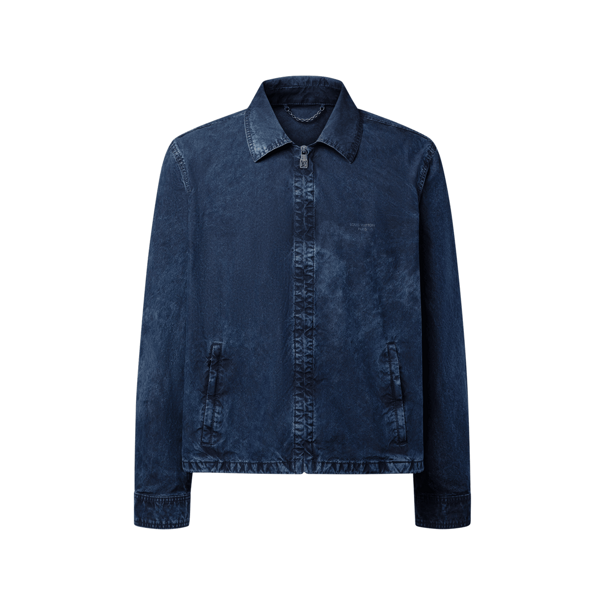 Men's Technical Zippered Indigo Jacket