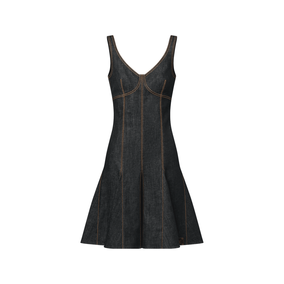 Women's Topstitched Denim Dress