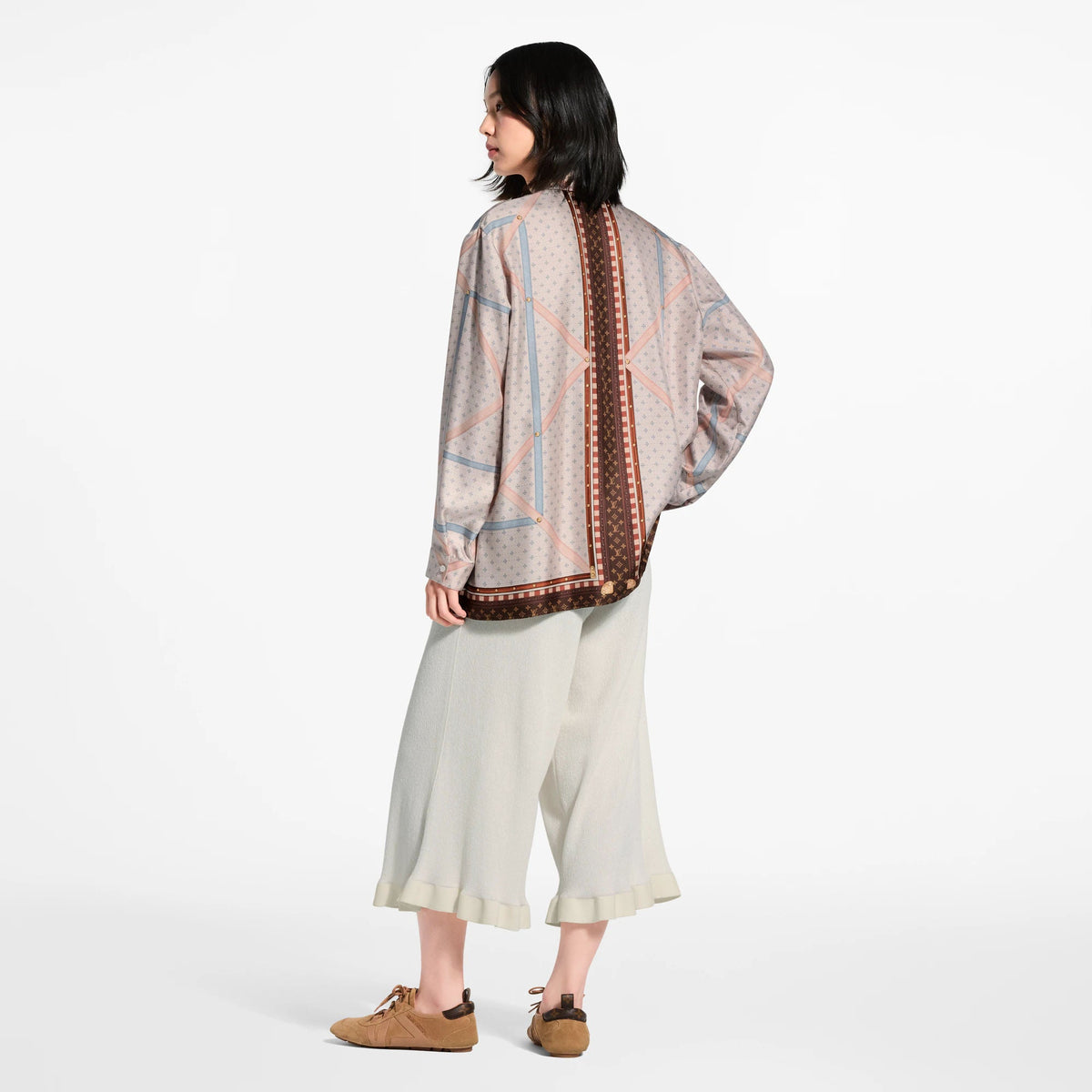 Women's Trunk Print Silk Shirt
