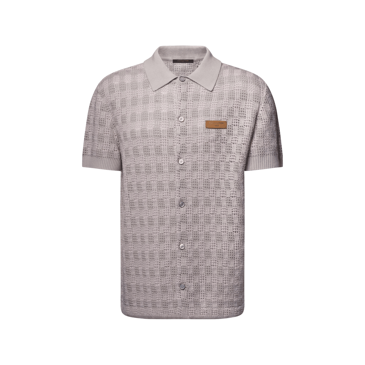 Men's Tweedy Jacquard Short-Sleeved Shirt