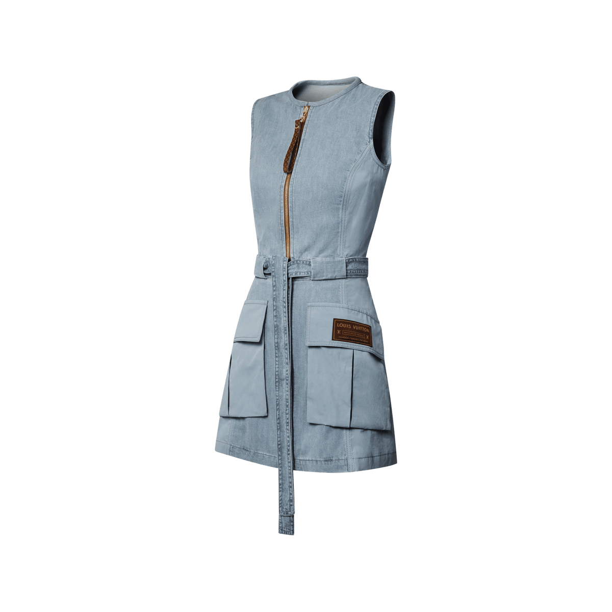 Women's Utility Pocket Washed Denim Dress