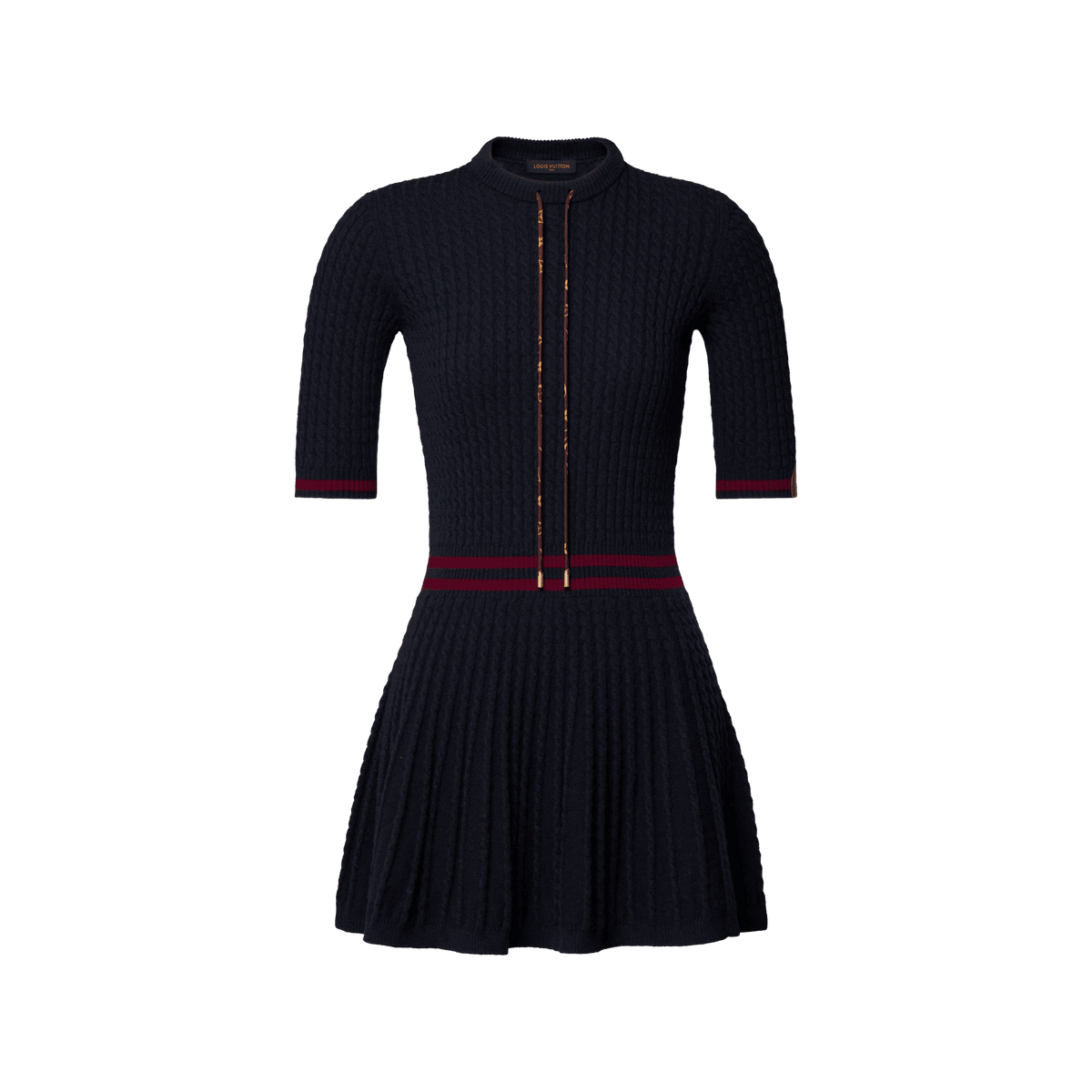 Women's Varsity Stripe Cable Knit Dress