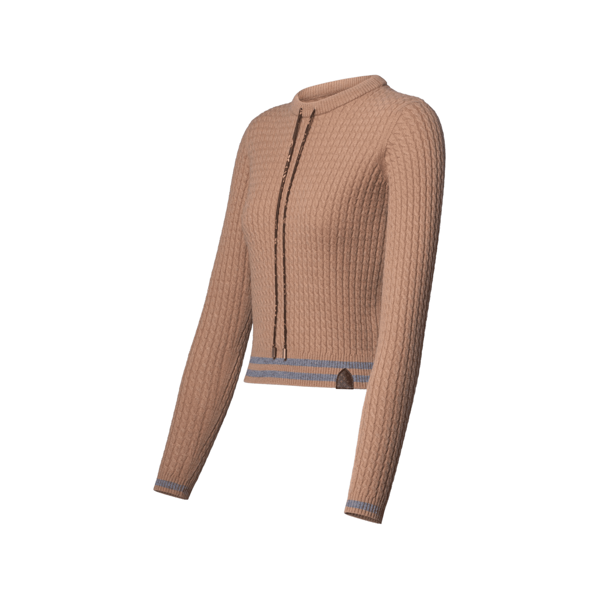 Women's Varsity Stripe Cable Knit Pullover