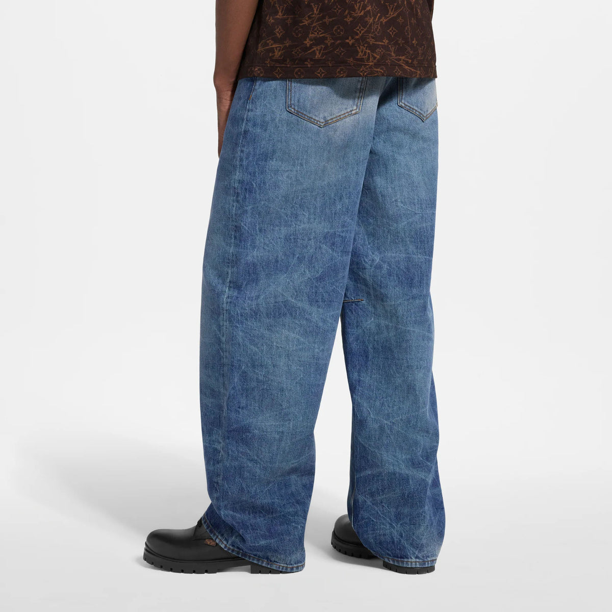 Men's Vintage Washed Denim Pants