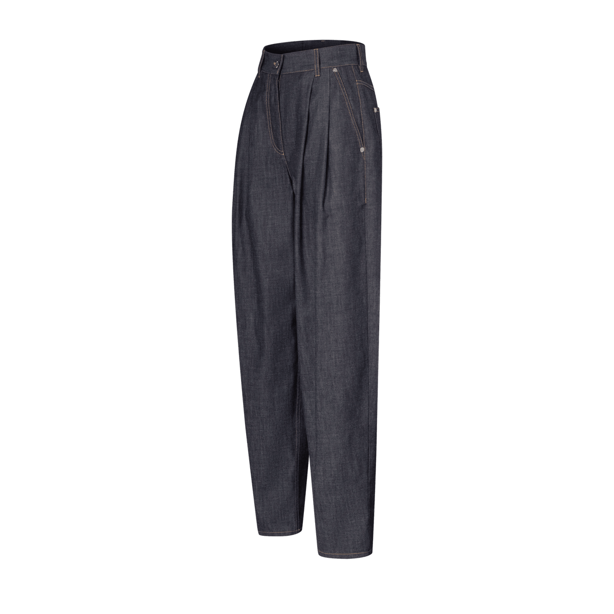 Women's Wide-Cut Pleat Jeans