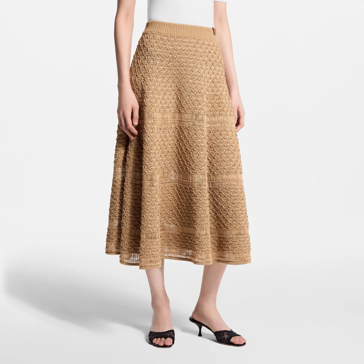 Women's Woven-Effect Knit Maxi Skirt