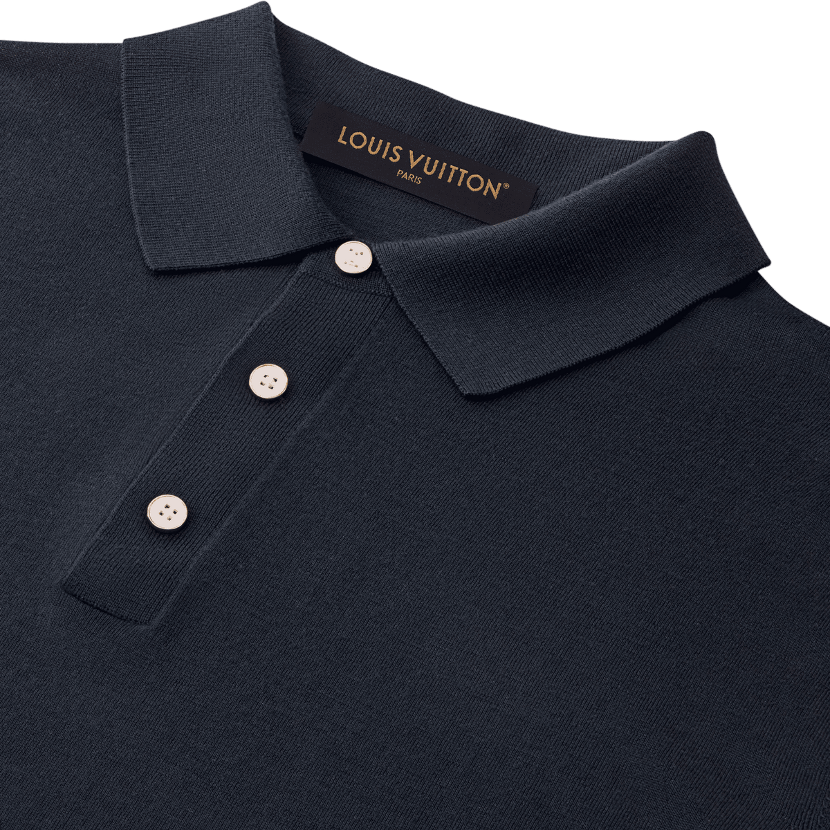 Men's Wool-Silk Blend Long-Sleeved Polo Shirt