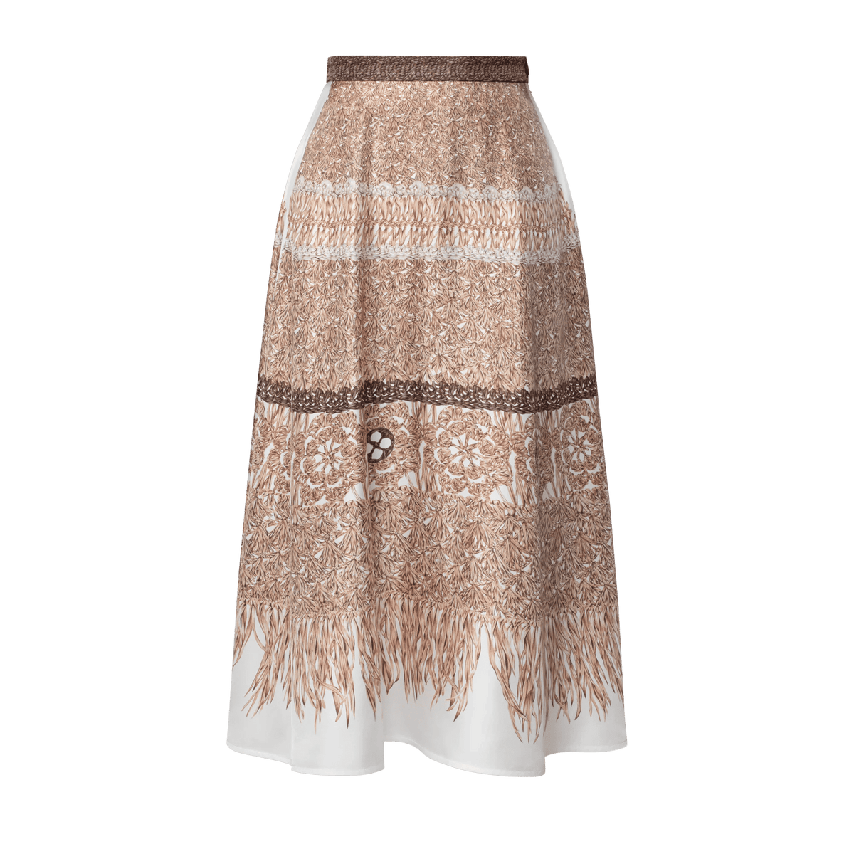 Women's Woven Print Fluid Skirt