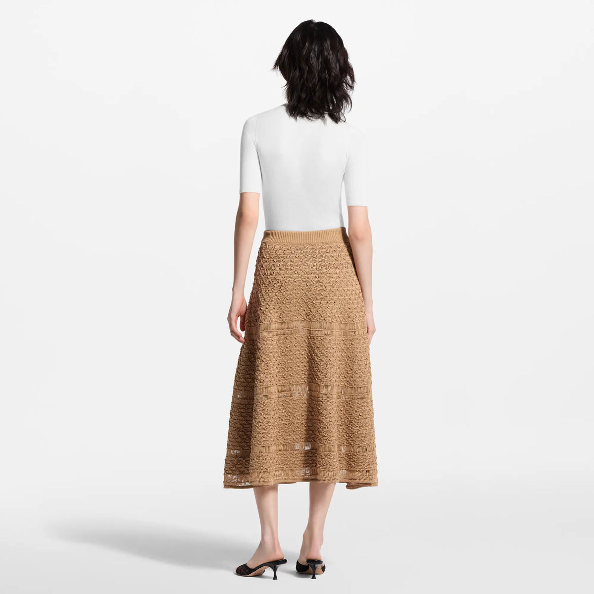 Women's Woven-Effect Knit Maxi Skirt