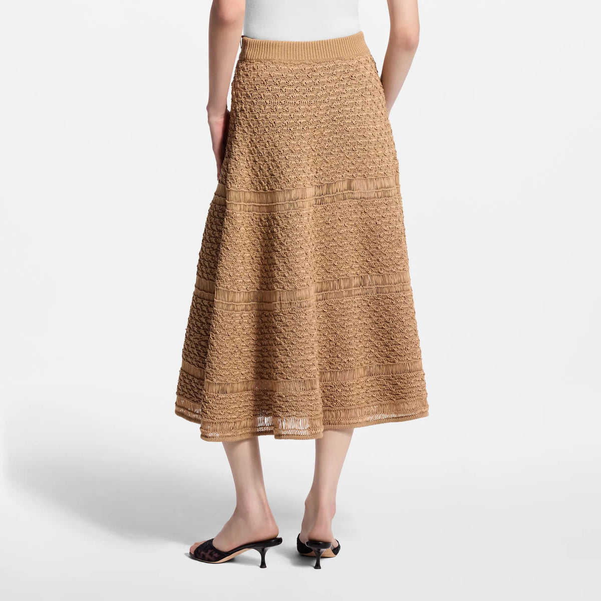 Women's Woven-Effect Knit Maxi Skirt