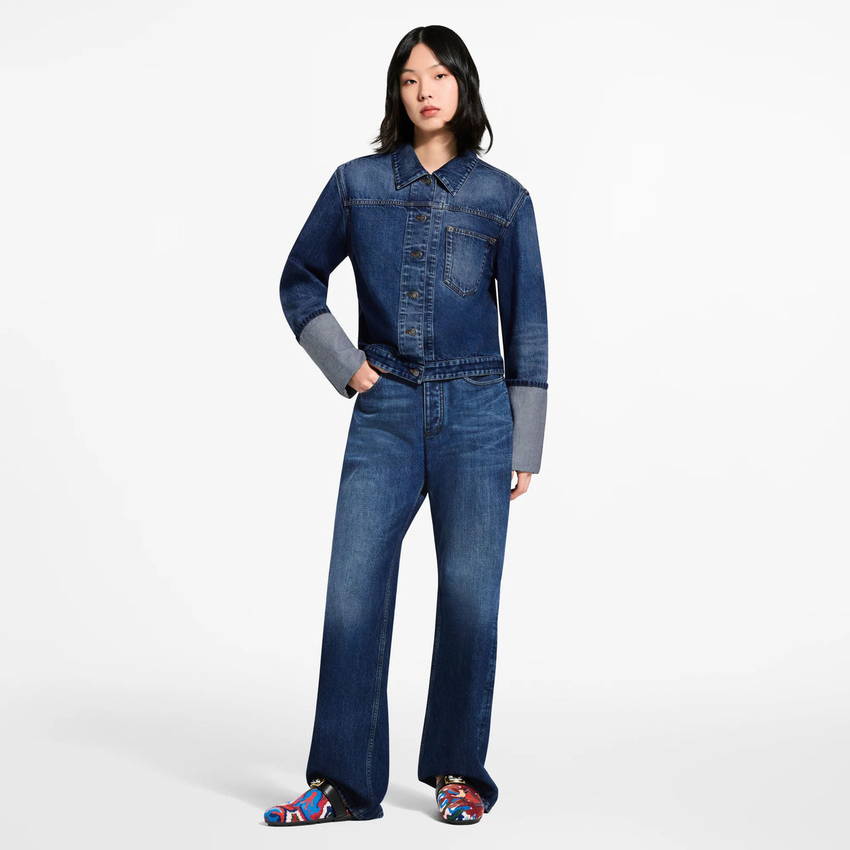 Women's XL Cuff Denim Jacket