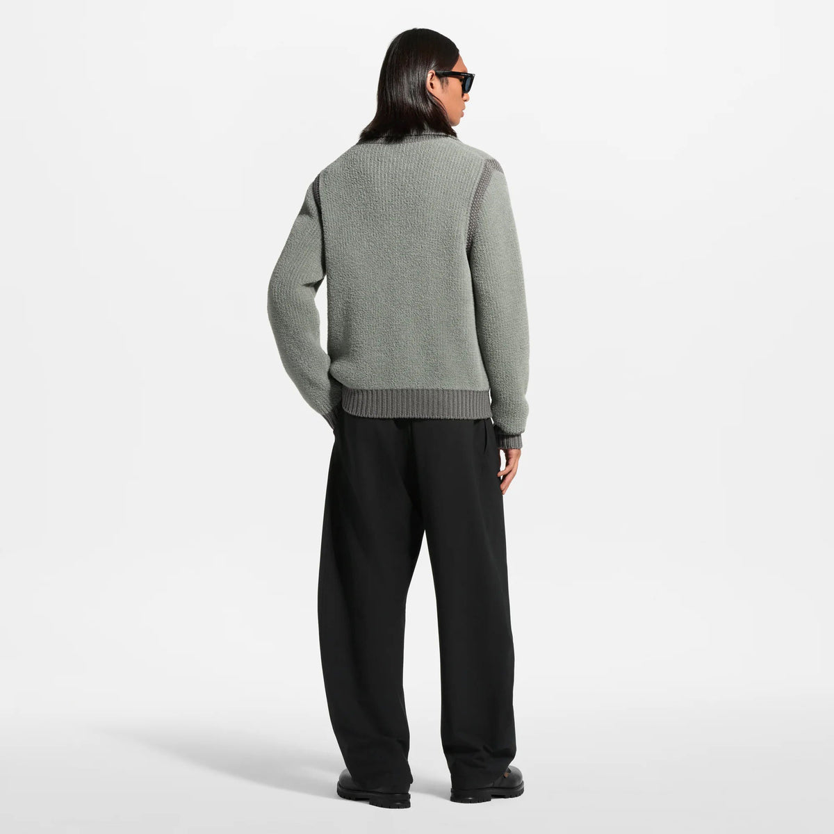 Men's Zippered Textured Overshirt