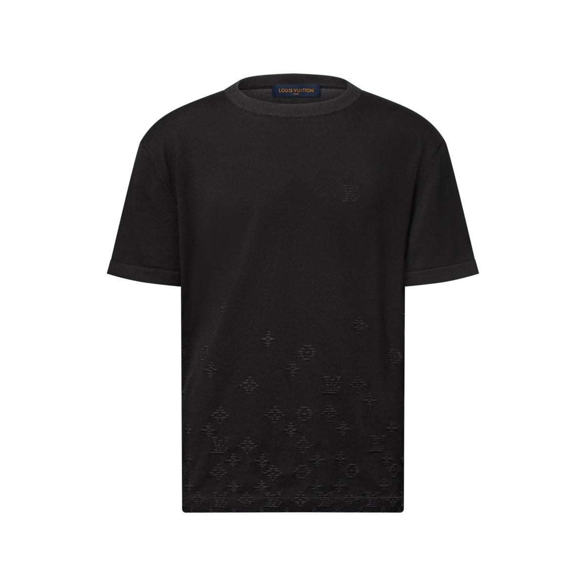 Men's Gradient Jacquard Short-Sleeved Crewneck