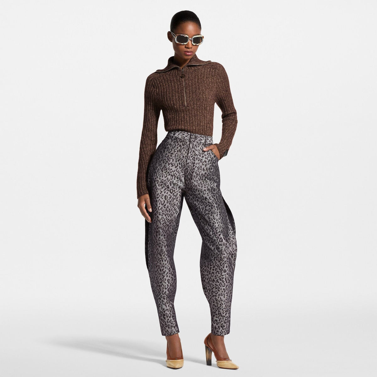 Women's Ribbed Knit Half-Zip Pullover